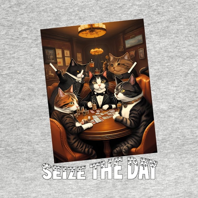 cats seize the day design by marklink